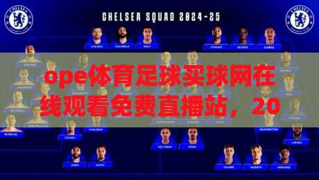 ope体育足球买球网在线观看免费直播站,2026年足球迷的终极观赛方案(ope体育足球买球网)你试过没有?
