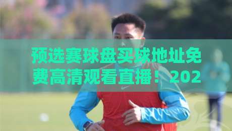 预选赛球盘买球地址免费高清观看直播！2026年世界杯预选赛观赛全攻略与球盘分析最新地址推荐！