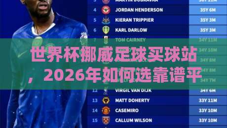 世界杯挪威足球买球站,2026年如何选靠谱平台?这些你得知道 世界杯挪威足球买球站,2026年如何选靠谱平台?这些你得知道