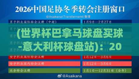 (世界杯巴拿马球盘买球-意大利杯球盘站):2026年球迷必看的盘口对比与实战技巧 (世界杯巴拿马球盘买球-意大利杯球盘站):2026年球迷必看的盘口对比与实战技巧