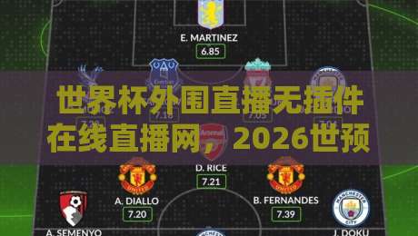 世界杯外围直播无插件在线直播网，2026世预赛观赛指南与实用技巧